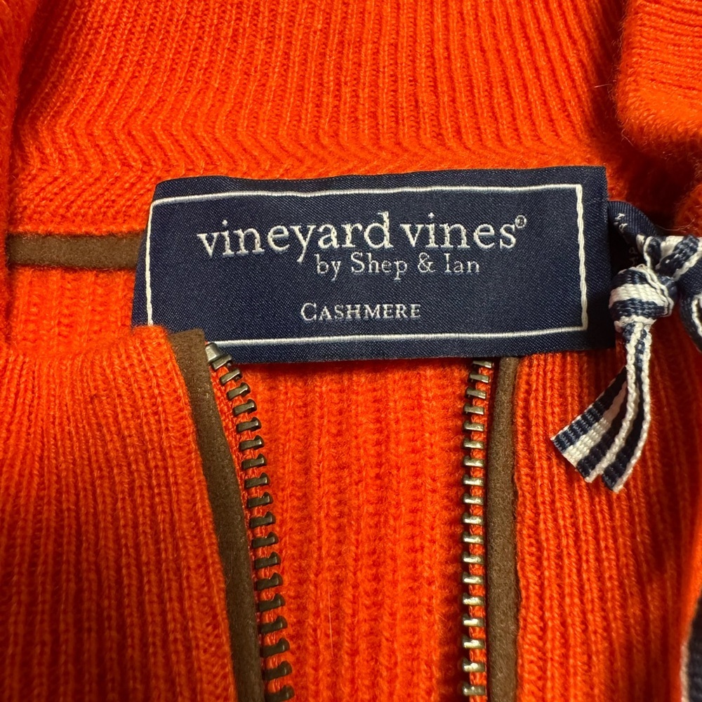 Vineyard Vines Cashmere Quarter Zip Sweater - Picture 4 of 8
